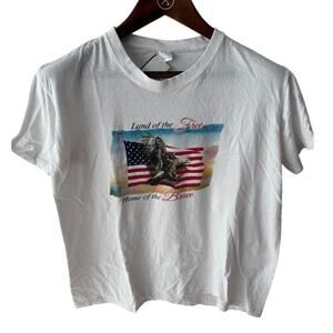 Patriotic USA Eagle Tee L 4th of July Memorial Day Flag Graphic Shirt